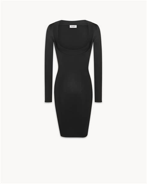 decolte nere yves saint laurent|Décolleté Dress in Knit .